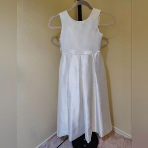 Soft Satin Sleeveless Communion Dress for Kids
